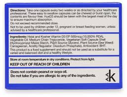 Hux D3 20,000 IU Capsules