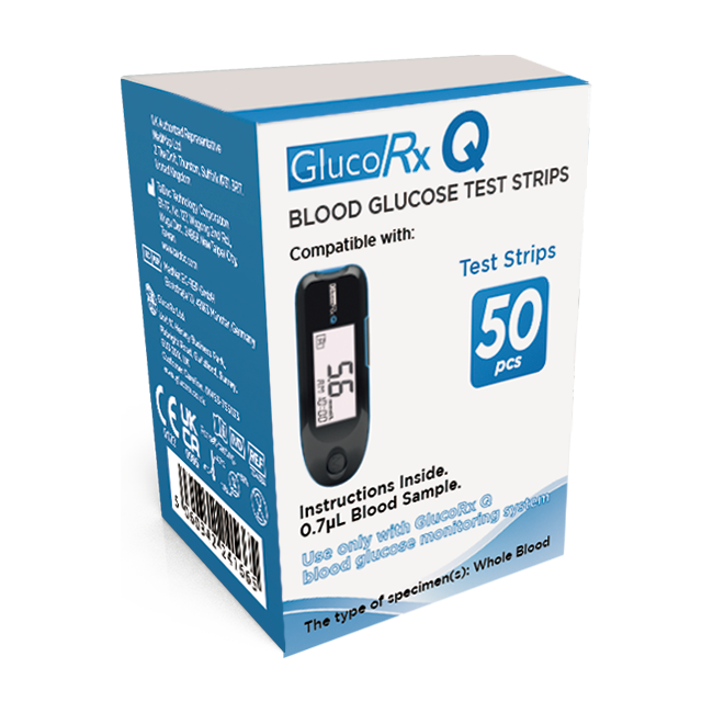 GlucoRx Q Test Strips | 50 Pack